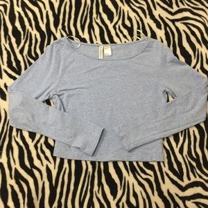 Light blue crop top